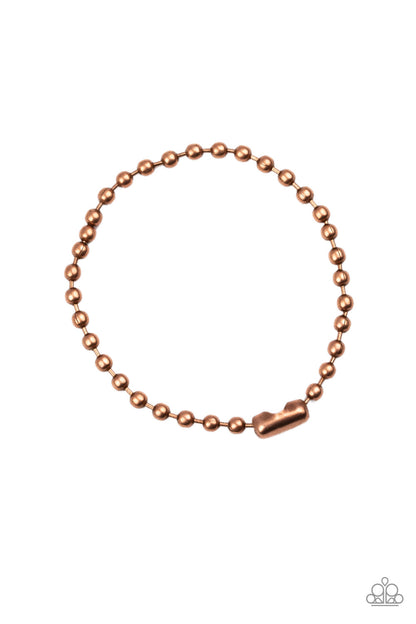 Pedal to The Metal - Copper - Paparazzi Mens Necklace