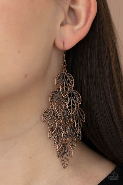 The Shakedown - copper - Paparazzi earrings