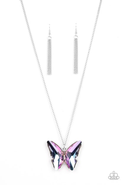 The ​Social Butterfly Effect - purple - Paparazzi necklace