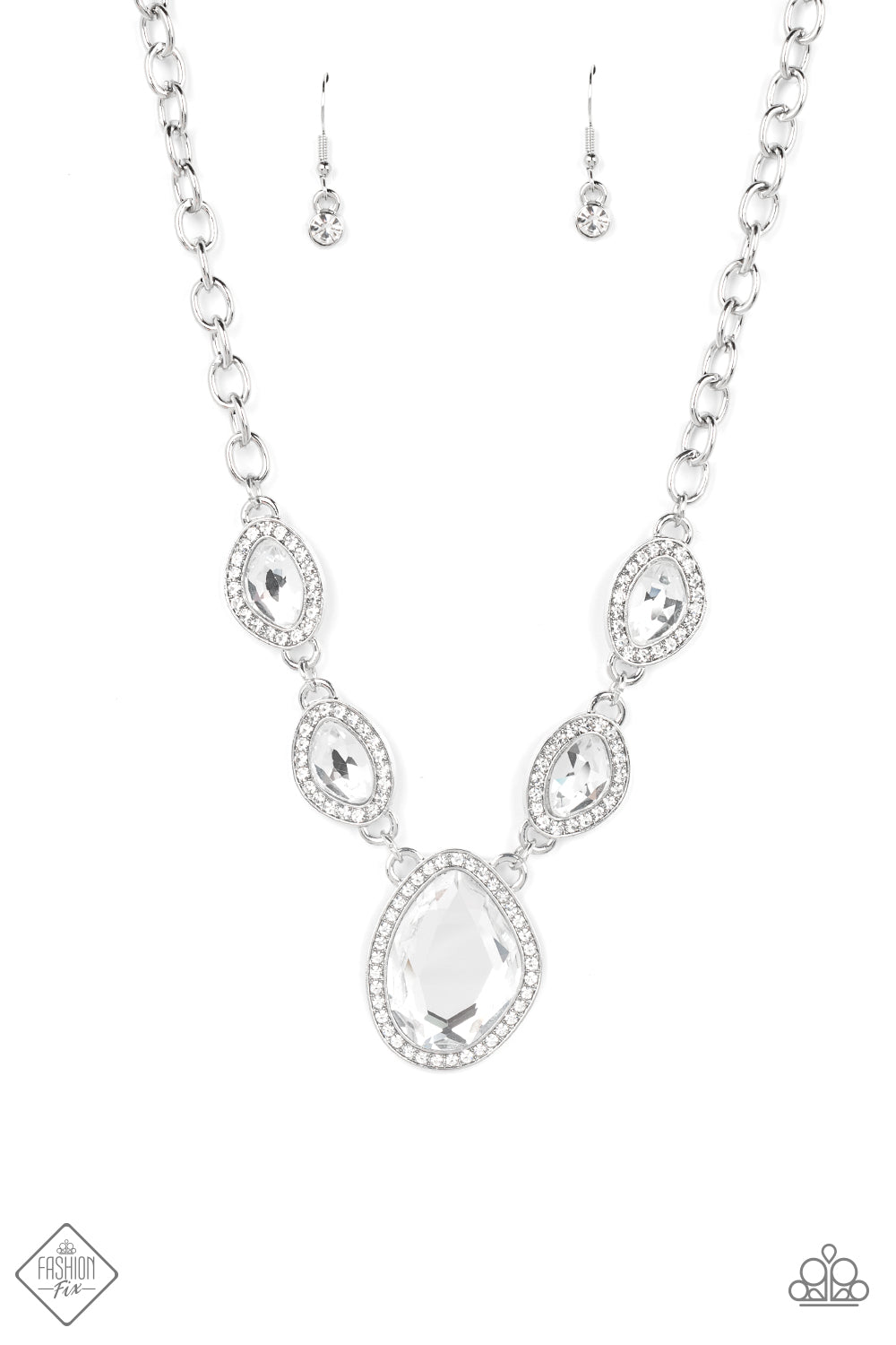 The Upper Echelon - white - Paparazzi necklace