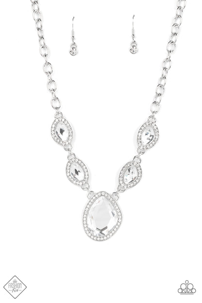 The Upper Echelon - white - Paparazzi necklace