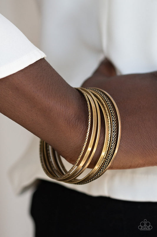 The Big Bangle-brass-Paparazzi bracelet