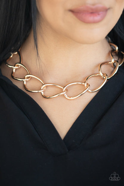 The Challenger-gold-Paparazzi necklace