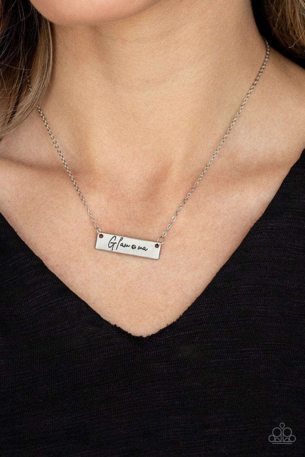 The GLAM-Ma-silver-Paparazzi necklace