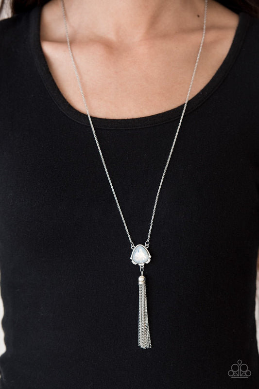 The Glow Show - white - Paparazzi necklace