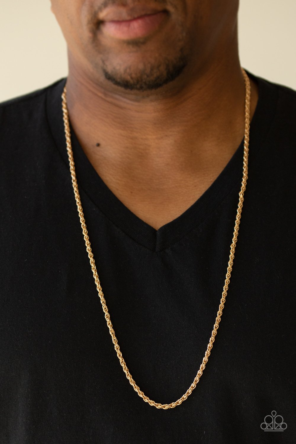 The Go To Guy-gold-Paparazzi MENS necklace