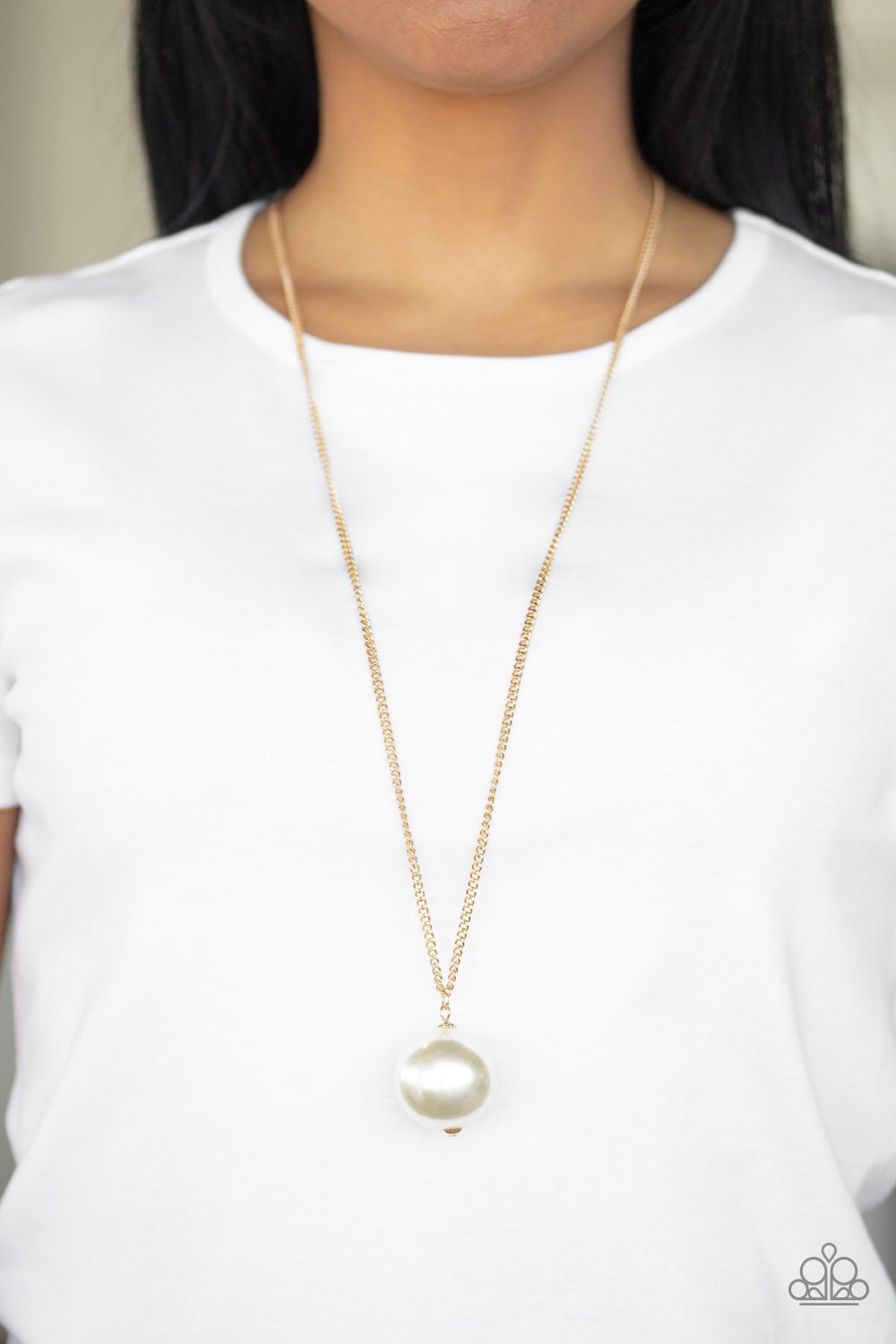 The Grand Baller-gold-Paparazzi necklace