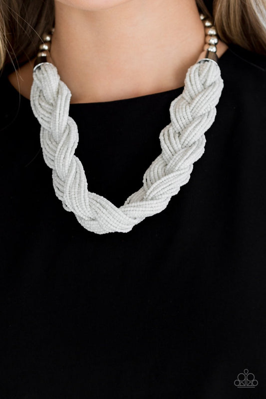 The Great Outback-white-Paparazzi necklace