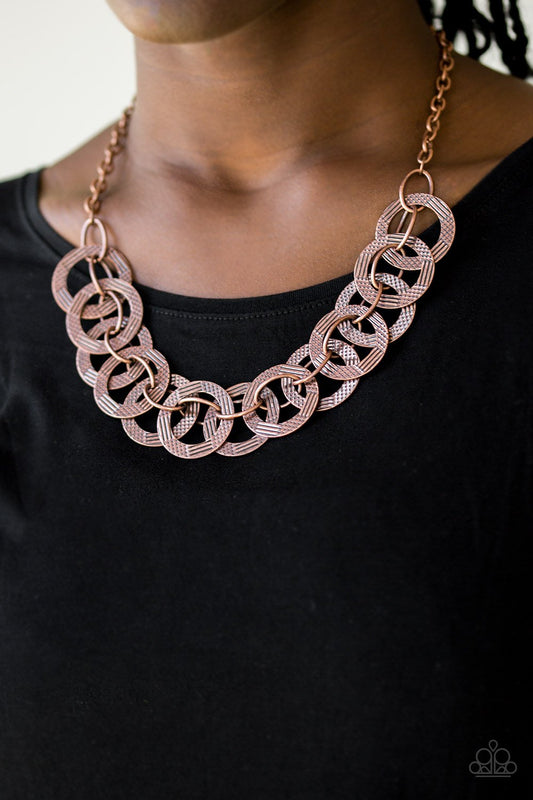 The Main Contender-copper-Paparazzi necklace