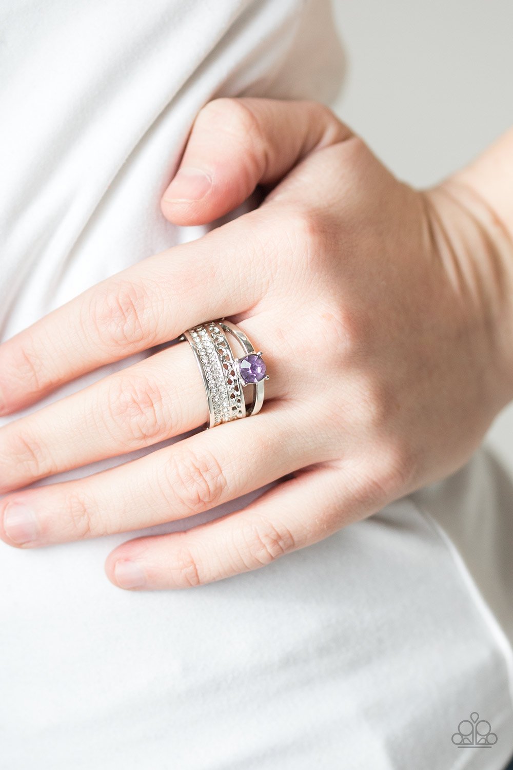 The Overachiever-purple-Paparazzi ring