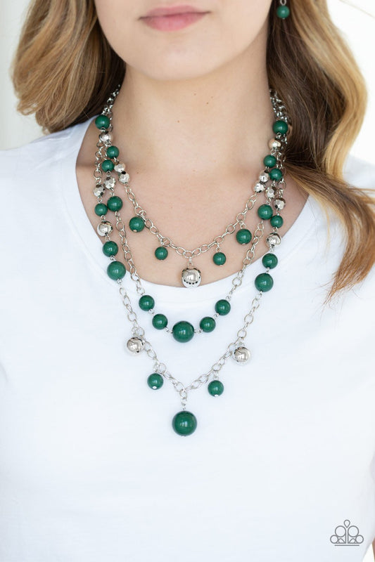 The Partygoer-green-Paparazzi necklace