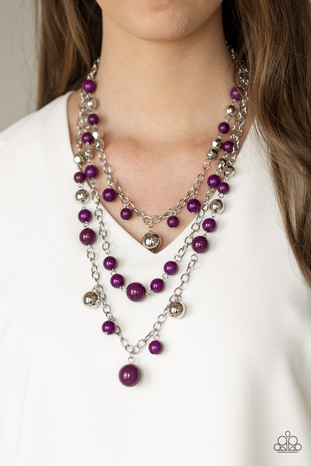 The Partygoer-purple-Paparazzi necklace