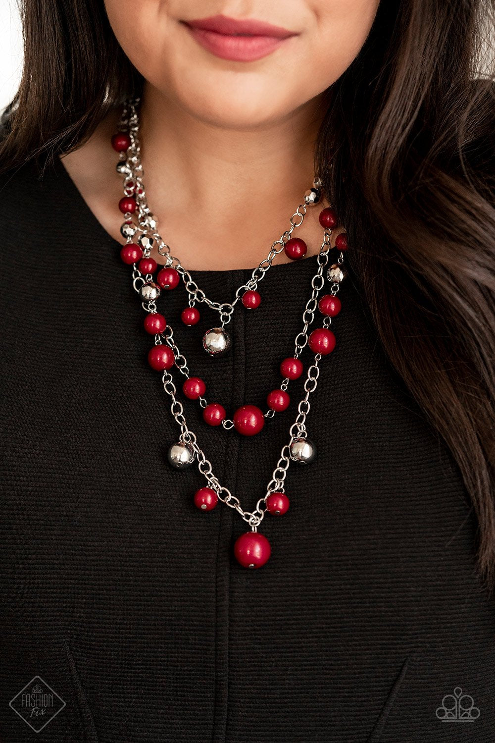 The Partygoer - red - Paparazzi necklace