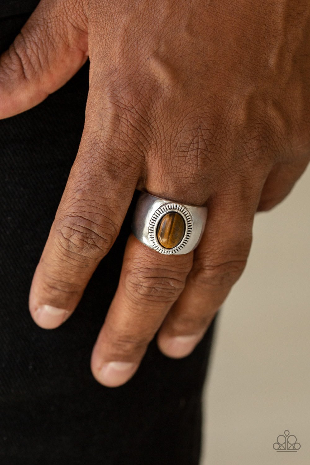 The Prospector-brown-Paparazzi Mens ring