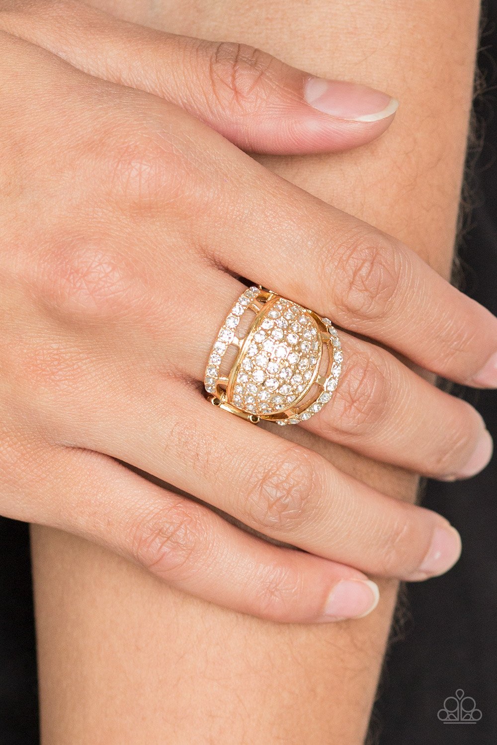 The Seven Figure Itch-gold-Paparazzi ring