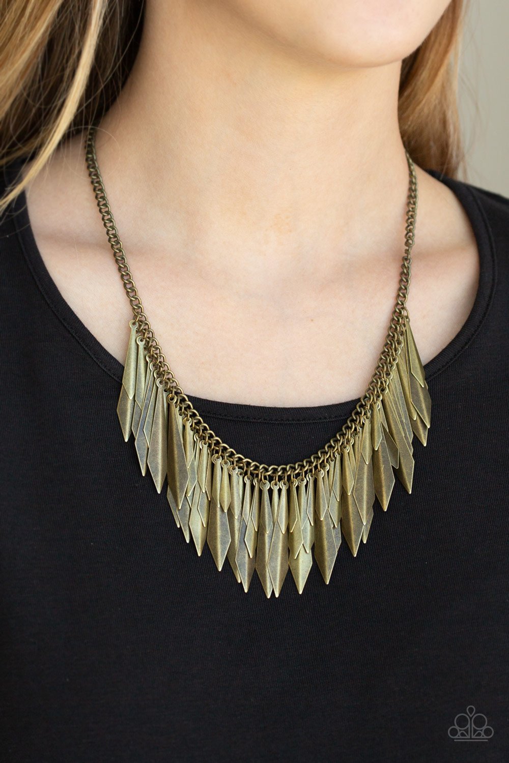 The Thirll Seeker - brass - Paparazzi necklace