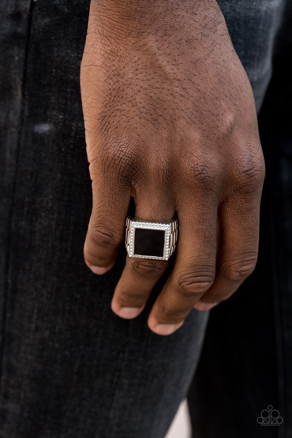 The Titan-black-Paparazzi Mens ring