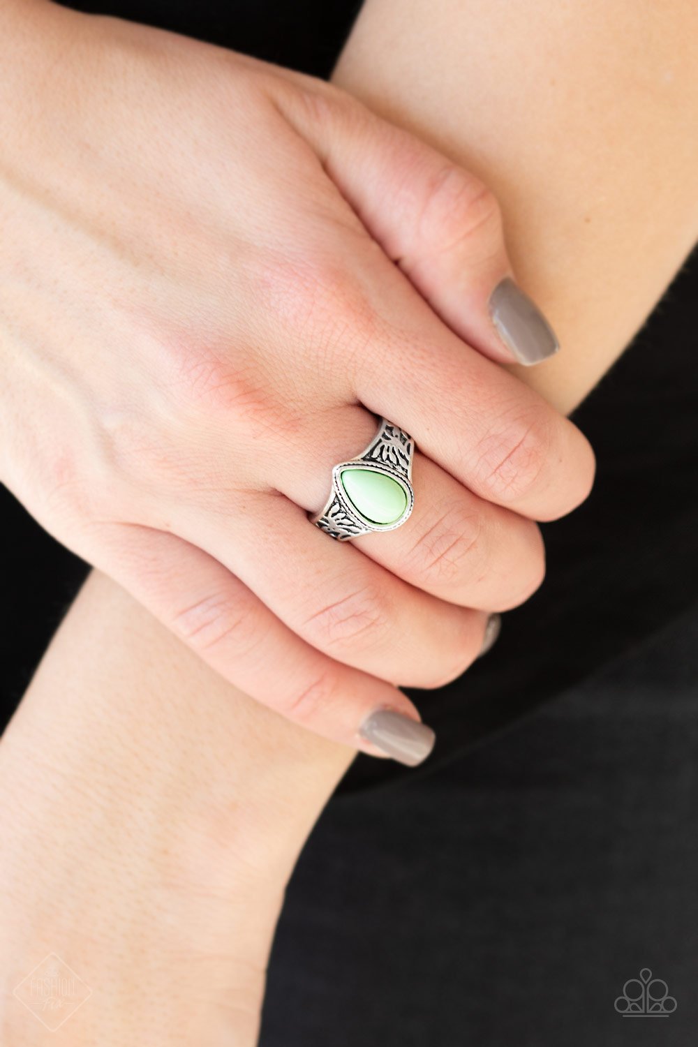 The ZEST of Intentions - green - Paparazzi ring