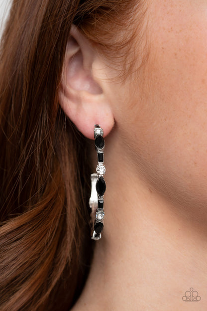 There Goes the Neighborhood - black - Paparazzi earrings