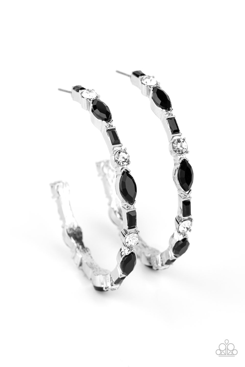 There Goes the Neighborhood - black - Paparazzi earrings