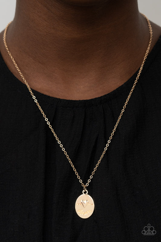 They Call Me Mama - gold - Paparazzi necklace