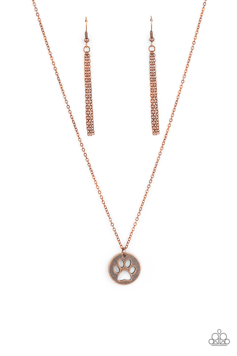Think PAW-sitive - copper - Paparazzi necklace