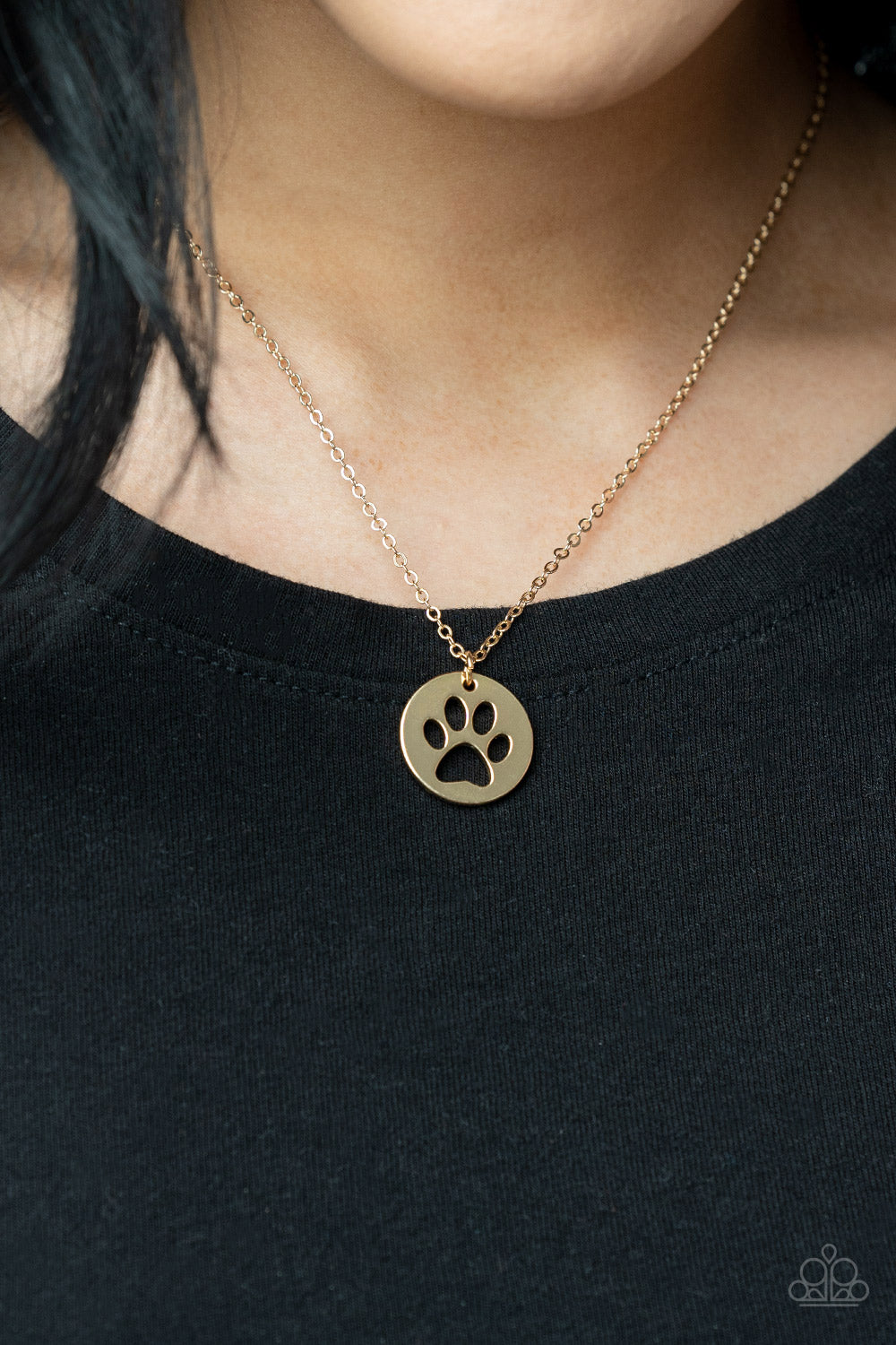 Think PAW-sitive - gold - Paparazzi necklace