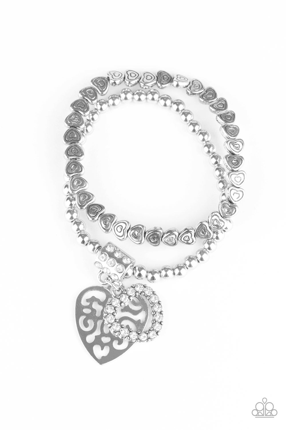 Think With Your Heart - white - Paparazzi bracelet