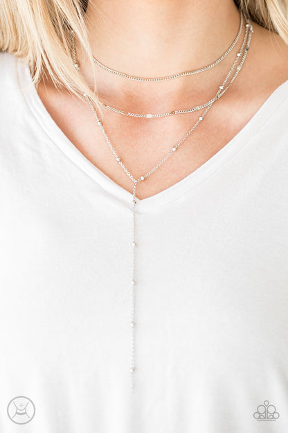 Think Like a Minimalist-silver-Paparazzi necklace