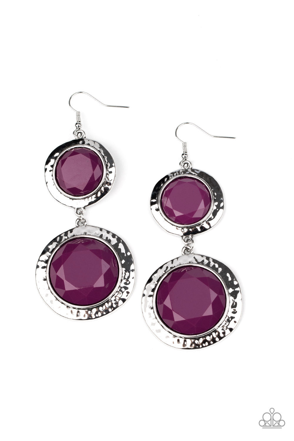Thrift Shop Stop - purple - Paparazzi earrings