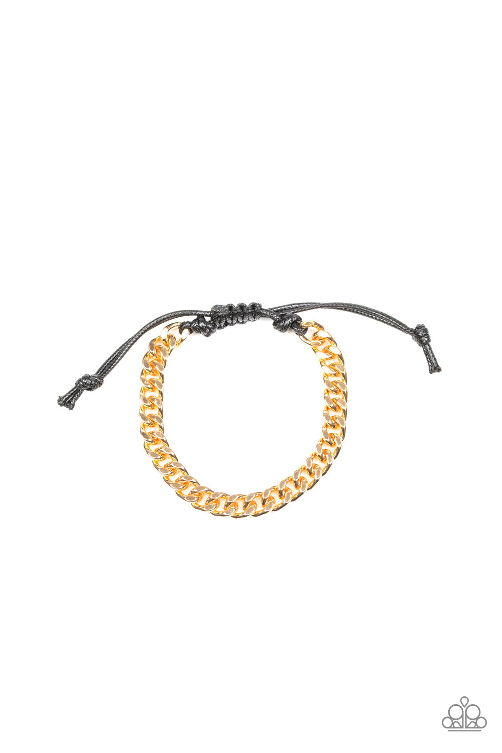 Throwdown - gold - Paparazzi mens bracelet