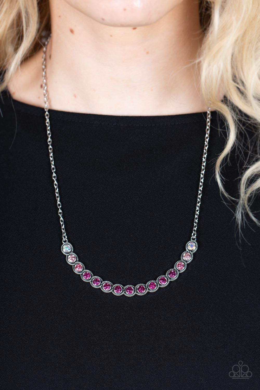 Throwing SHADES - pink - Paparazzi necklace