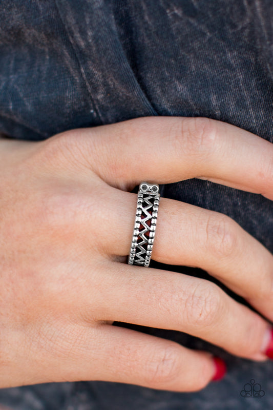 Thunder and Lightning - silver - Paparazzi ring