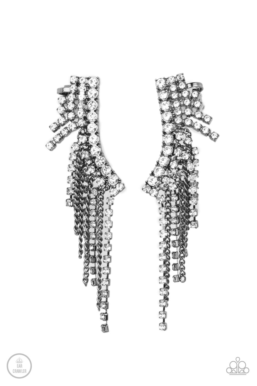 Thunderstruck Sparkle - black - Paparazzi earrings