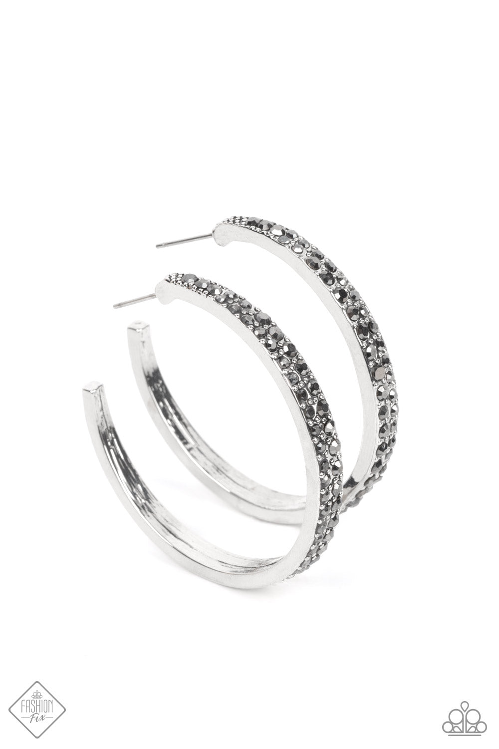Tick, Tick, Boom! - silver - Paparazzi earrings