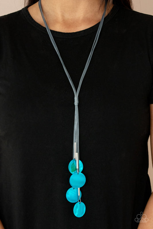 Tidal Tassels​ - blue - Paparazzi necklace