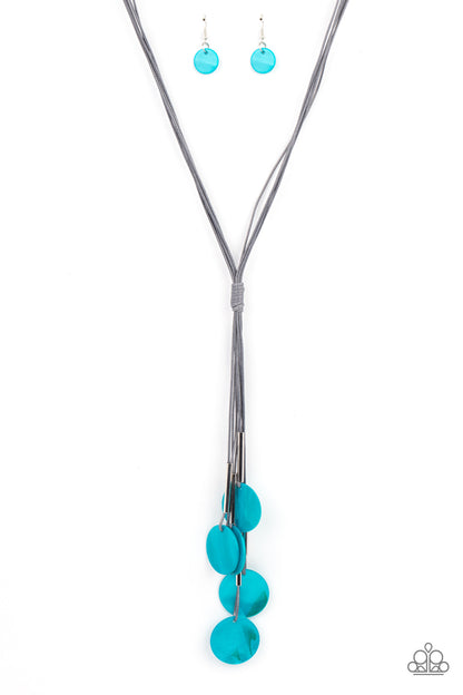 Tidal Tassels​ - blue - Paparazzi necklace