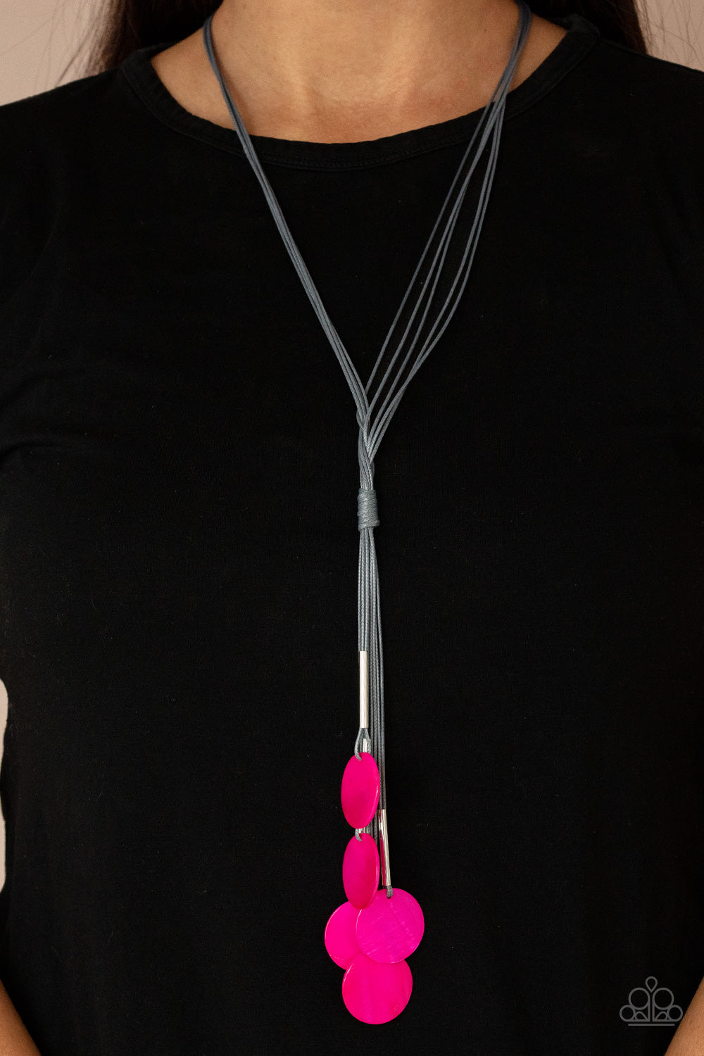 Tidal Tassels - pink - Paparazzi necklace