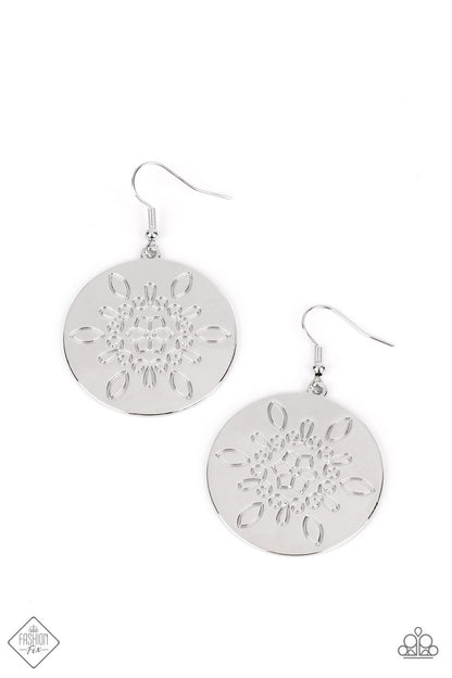 Tidal Taste - silver - Paparazzi earrings