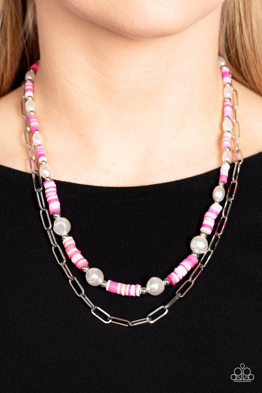 Tidal Trendsetter - pink - Paparazzi necklace