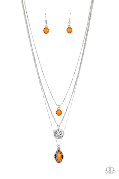 Tide Drifter - orange - Paparazzi necklace