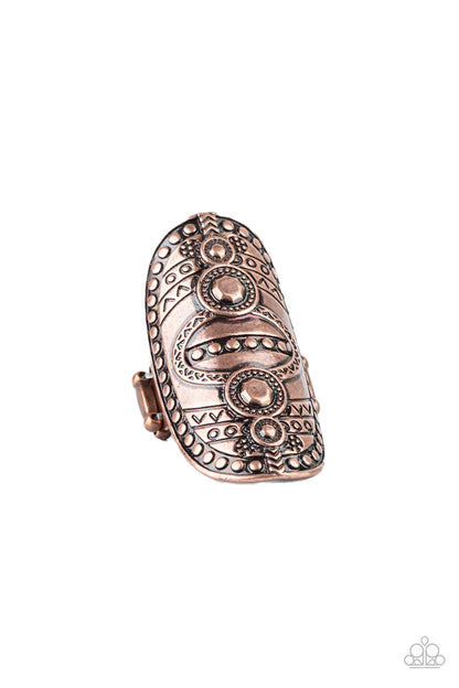 Tiki Trail - copper - Paparazzi ring