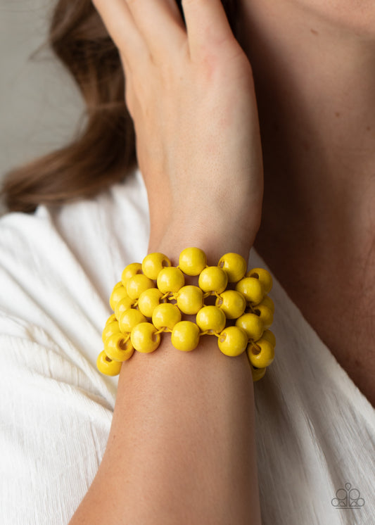 Tiki Tropicana - yellow - Paparazzi bracelet