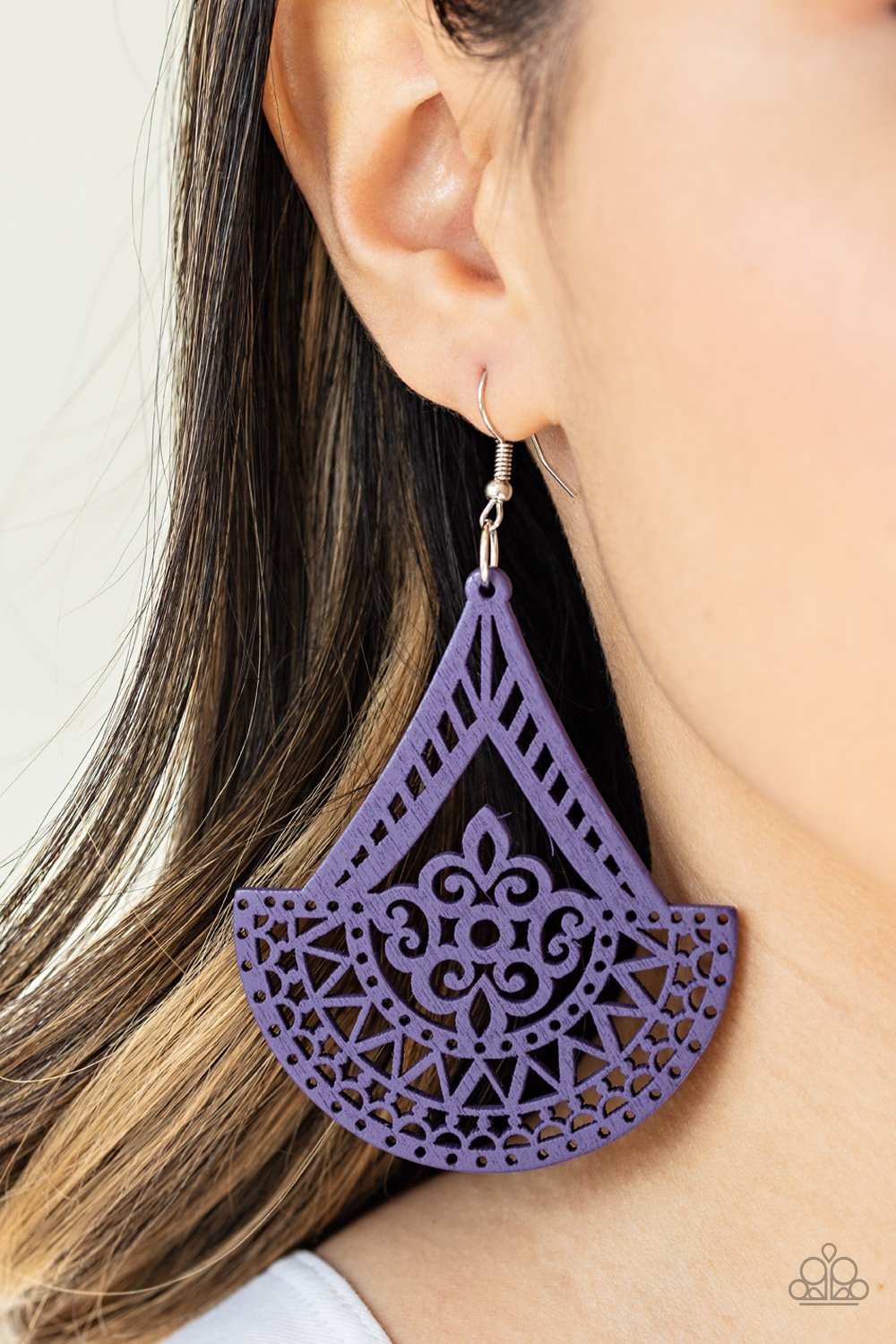 Tiki Sunrise - purple - Paparazzi earrings