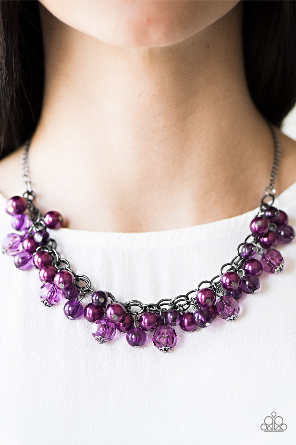 Time to RUNWAY - purple - Paparazzi necklace