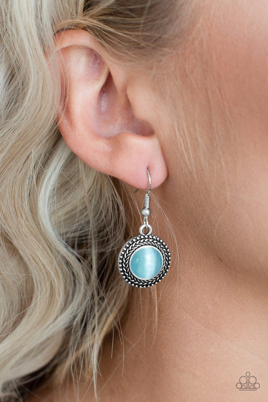 Time to GLOW Up - blue - Paparazzi earrings