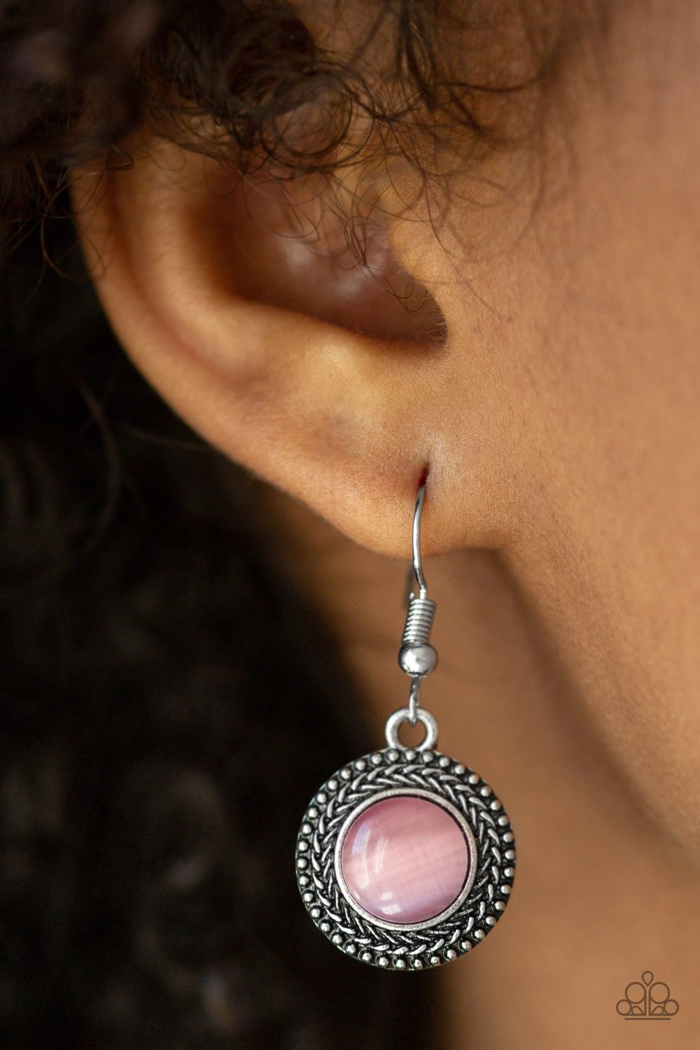 Time to GLOW Up - pink - Paparazzi earrings