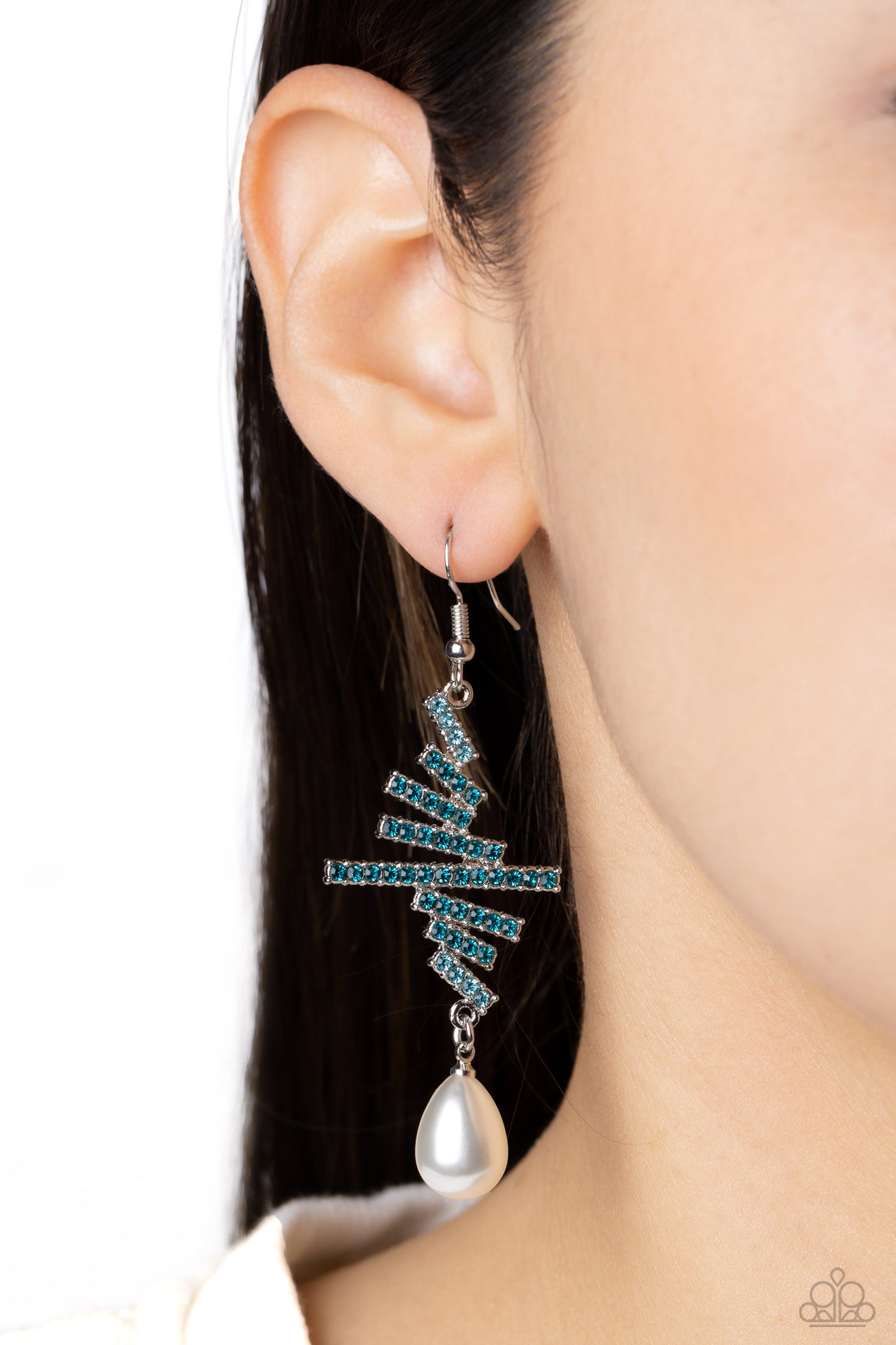 Timeless Tapestry - blue - Paparazzi earrings