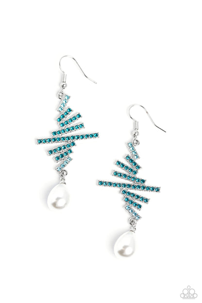 Timeless Tapestry - blue - Paparazzi earrings