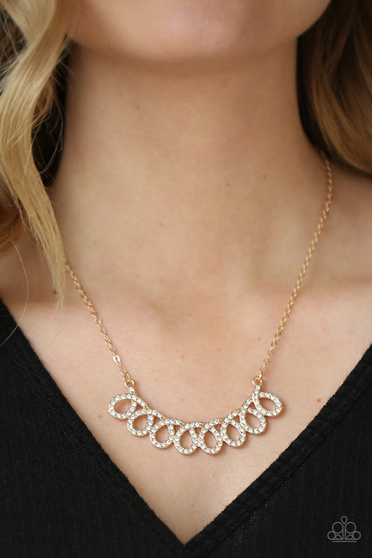 Timeless Trimmings - gold - Paparazzi necklace